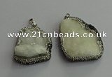 CGP602 25*30mm - 35*40mm freeform druzy agate gemstone rings