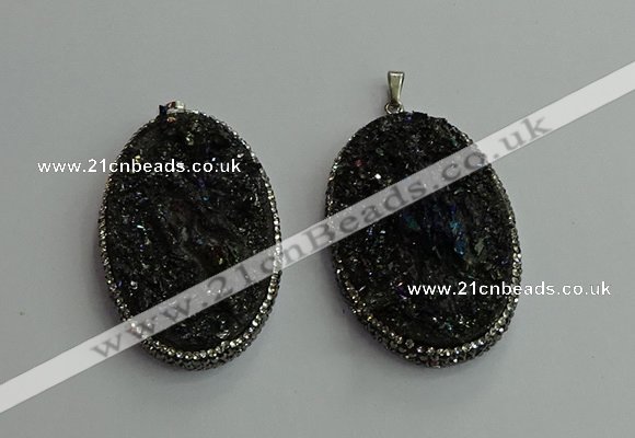 CGP608 35*50mm - 35*55mm oval gemstone pendants wholesale