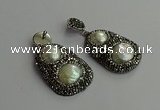 CGP615 25*40mm freeform pearl pendants wholesale