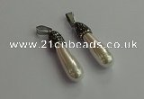 CGP618 10*40mm teardrop shell pearl pendants wholesale