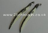 CGP655 18*95mm feather bone pendants wholesale