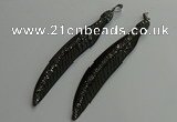 CGP657 18*95mm feather bone pendants wholesale