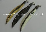 CGP658 18*95mm feather bone pendants wholesale