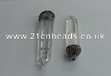 CGP713 16*55mm - 18*75mm sticks white crystal pendants