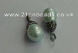 CGP715 15*25mm - 15*30mm teardrop shell pearl pendants wholesale