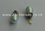 CGP716 15*25mm - 15*30mm teardrop shell pearl pendants wholesale