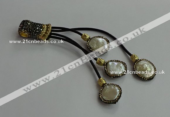 CGP722 16*18mm freeform pearl tassel pendants wholesale