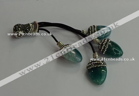 CGP741 18*25mm agate gemstone tassel pendants wholesale