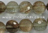 CGQ30 15.5 inches 20mm faceted round gold sand quartz beads