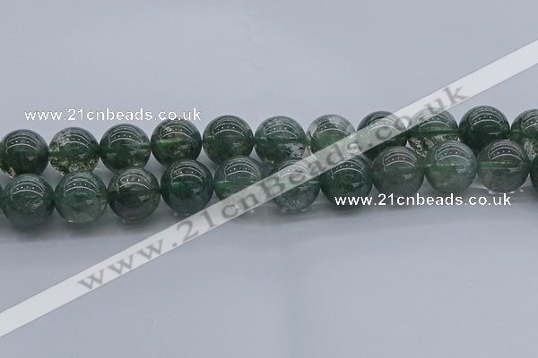 CGQ507 15.5 inches 18mm round imitation green phantom quartz beads