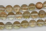 CGQ51 15.5 inches 6mm round gold sand quartz beads wholesale