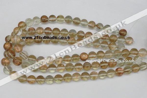 CGQ51 15.5 inches 6mm round gold sand quartz beads wholesale