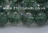 CGQ523 15.5 inches 10mm faceted round imitation green phantom quartz beads