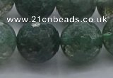 CGQ527 15.5 inches 18mm faceted round imitation green phantom quartz beads