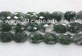 CGQ530 18*22mm - 18*25mm faceted octagonal green phantom quartz beads