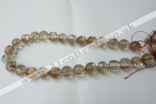 CGQ62 15.5 inches 16mm round gold sand quartz beads wholesale