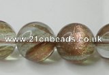 CGQ63 15.5 inches 18mm round gold sand quartz beads wholesale