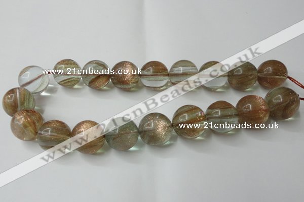 CGQ64 15.5 inches 20mm round gold sand quartz beads wholesale