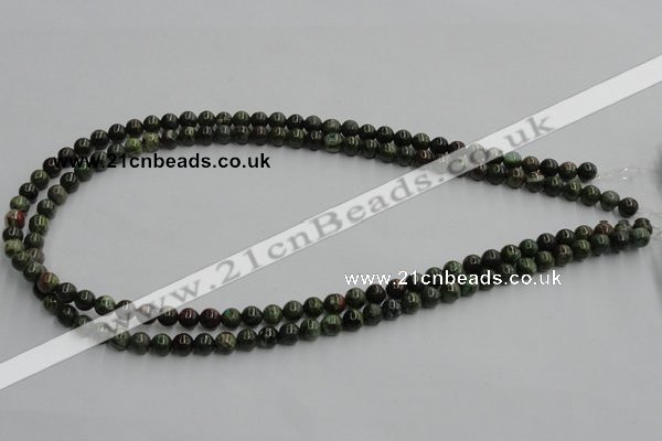 CGR01 16 inches 6mm round green rain forest stone beads wholesale