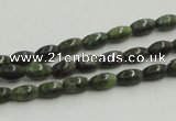 CGR06 16 inches 4*6mm rice green rain forest stone beads wholesale