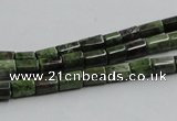 CGR07 16 inches 4*6mm cylinder green rain forest stone beads wholesale