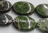 CGR12 16 inches 22*30mm oval green rain forest stone beads wholesale