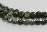 CGR14 16 inches 6mm flat round green rain forest stone beads wholesale