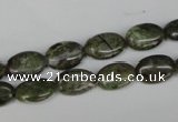 CGR27 15.5 inches 8*12mm oval green rain forest stone beads