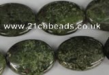 CGR28 15.5 inches 18*25mm oval green rain forest stone beads