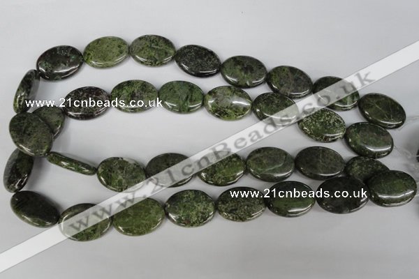 CGR28 15.5 inches 18*25mm oval green rain forest stone beads