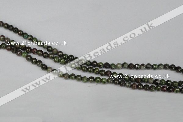 CGR42 15.5 inches 4mm round green rain forest stone beads wholesale