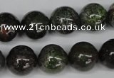 CGR43 15.5 inches 14mm round green rain forest stone beads wholesale