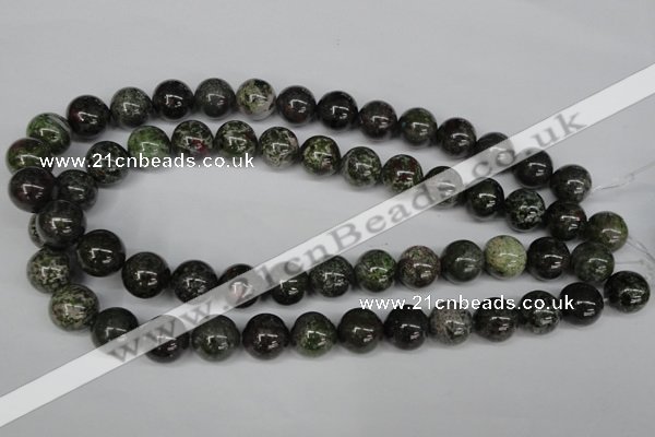 CGR43 15.5 inches 14mm round green rain forest stone beads wholesale