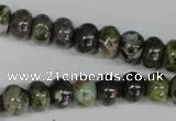 CGR45 15.5 inches 4*6mm rondelle green rain forest stone beads