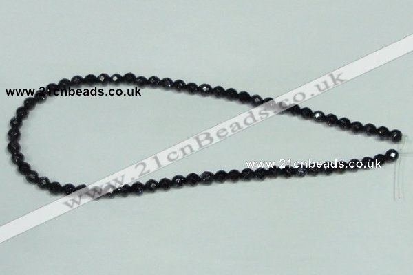 CGS105 15.5 inches 6mm faceted round blue goldstone beads wholesale