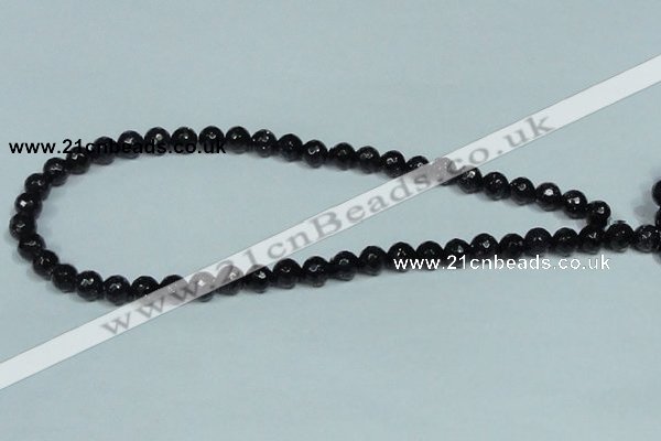 CGS106 15.5 inches 8mm faceted round blue goldstone beads wholesale