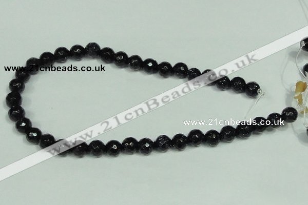 CGS107 15.5 inches 10mm faceted round blue goldstone beads wholesale