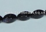 CGS119 15.5 inches 8*16mm twisted rice blue goldstone beads wholesale