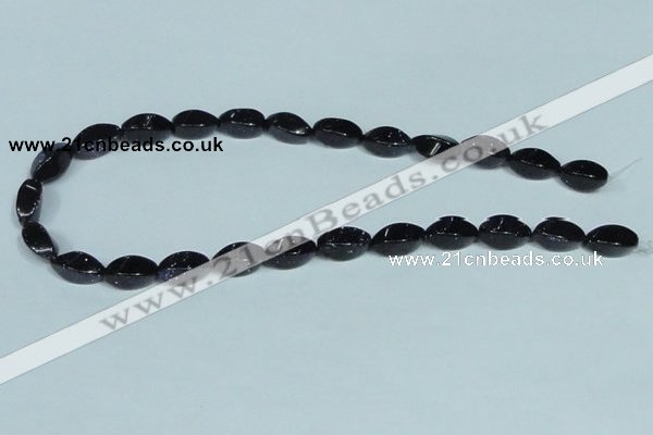 CGS119 15.5 inches 8*16mm twisted rice blue goldstone beads wholesale