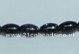 CGS121 15.5 inches 8*12mm rice blue goldstone beads wholesale