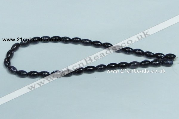 CGS121 15.5 inches 8*12mm rice blue goldstone beads wholesale