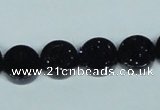 CGS124 15.5 inches 4*12mm coin blue goldstone beads wholesale