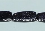 CGS133 15.5 inches 15*30mm twisted rectangle blue goldstone beads wholesale