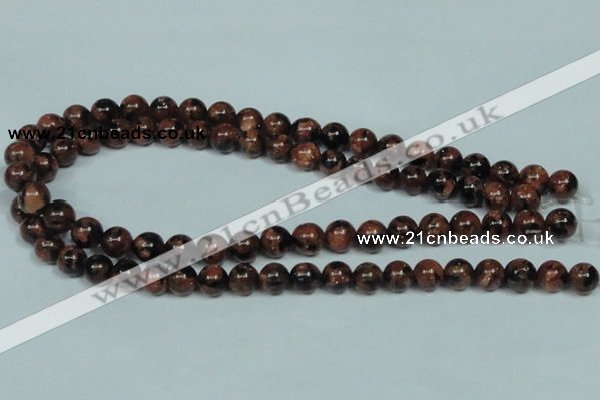 CGS203 15.5 inches 10mm round blue & brown goldstone beads wholesale