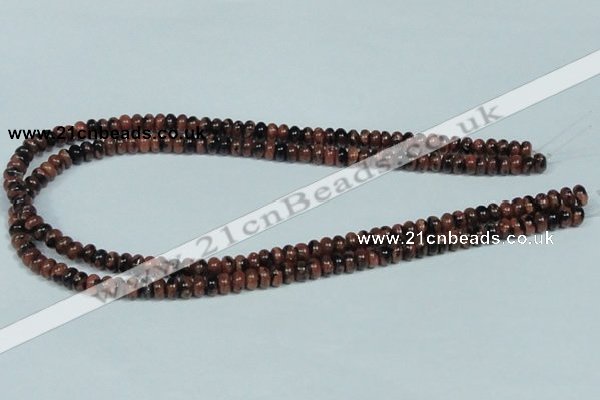 CGS206 15.5 inches 4*6mm rondelle blue & brown goldstone beads wholesale