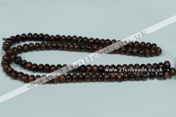 CGS207 15.5 inches 7*10mm rondelle blue & brown goldstone beads wholesale