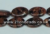 CGS211 15.5 inches 13*18mm oval blue & brown goldstone beads wholesale