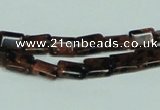 CGS216 15.5 inches 6*8mm rectangle blue & brown goldstone beads