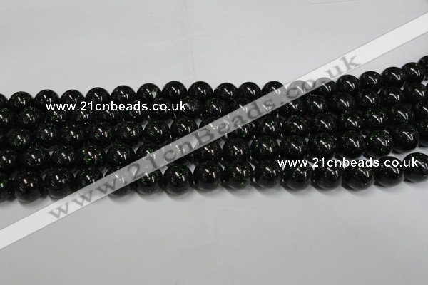 CGS403 15.5 inches 10mm round green goldstone beads wholesale