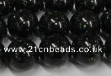 CGS404 15.5 inches 12mm round green goldstone beads wholesale